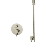 Brush Nickel Circular Shower Set