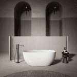 Free Standing Bathtub 60_ curved edge