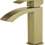 Gold  Single Handle Curved Faucet