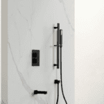 Ensemble de douche thermostatique noir mat