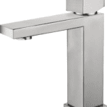 Matte Silver Single Handle Straight Faucet