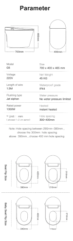 V6 Black Screen Smart Toilet - Image 2