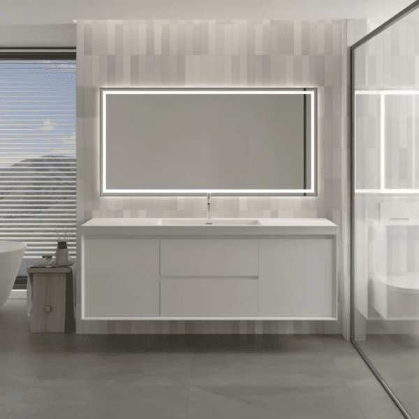 Floating Vanities Birch/White