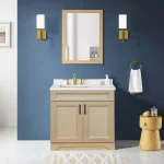 JN 30" Solid Wood Vanity – Natural Maple (Two Doors)