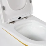 JN T2258 White & Gold One Piece Toilet – Image 4