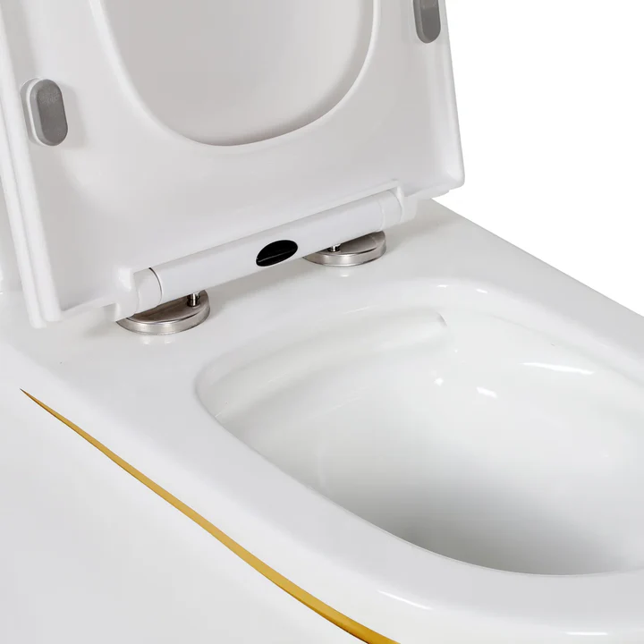 JN T2258 White & Gold One Piece Toilet – Image 4