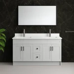 72'' MDF Double Sink, 4 Doors, 2 Drawers