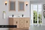 Double sink vanity unit in solid wood, 60" / 72" - Image 2