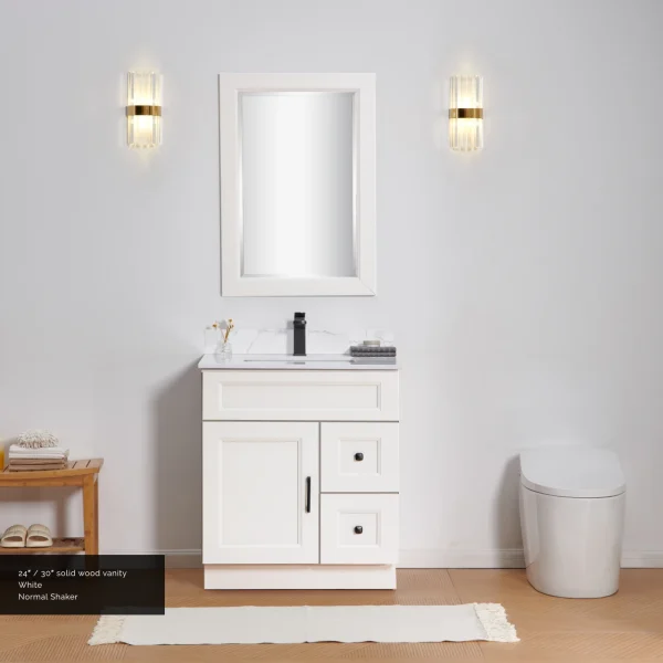 24″ / 30″ / 36″ two door solid wood vanity
