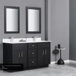 Double sink vanity unit in solid wood, 60" / 72"