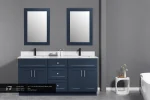 Double sink vanity unit in solid wood, 60" / 72" - Image 7